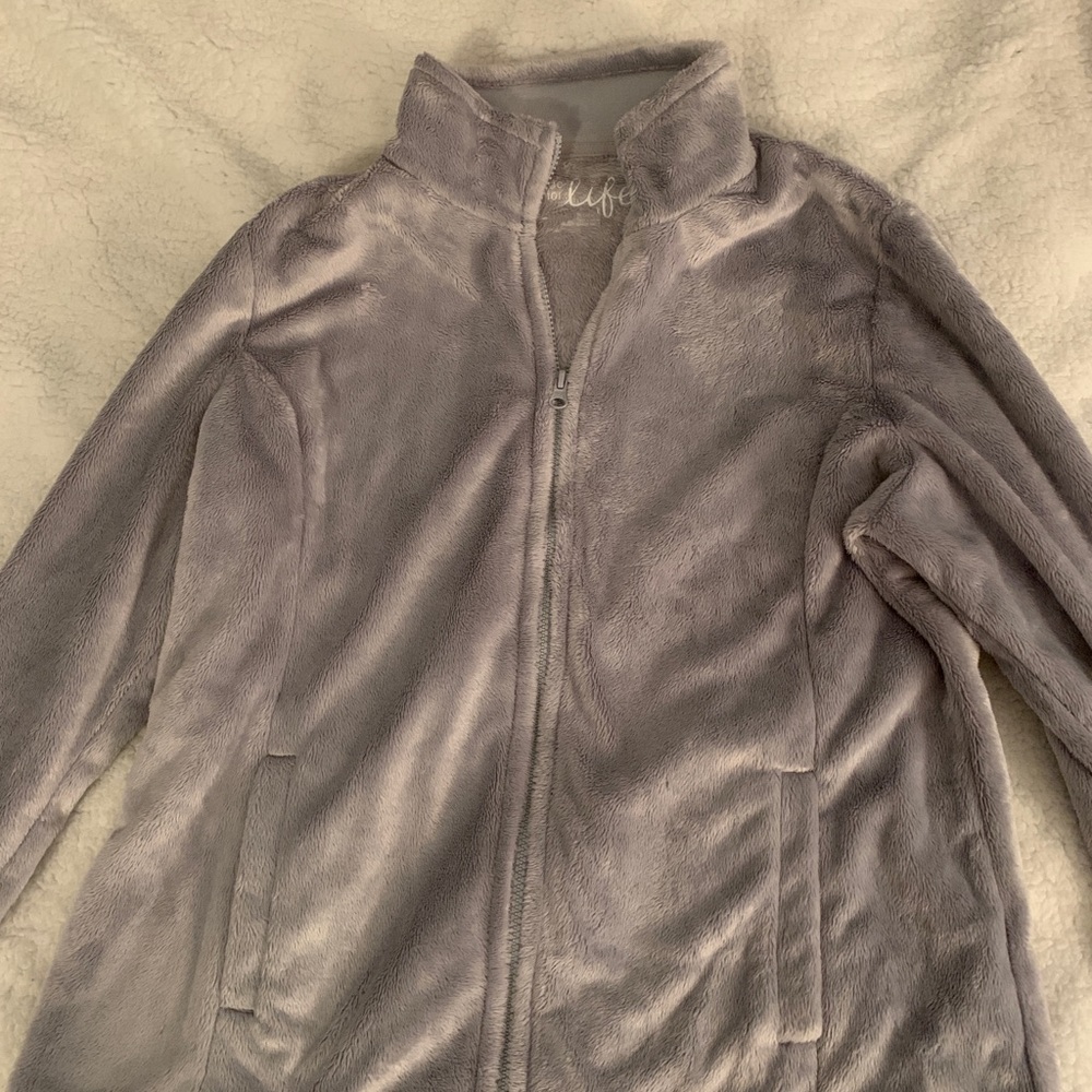 Cozy brushed fleece jacket